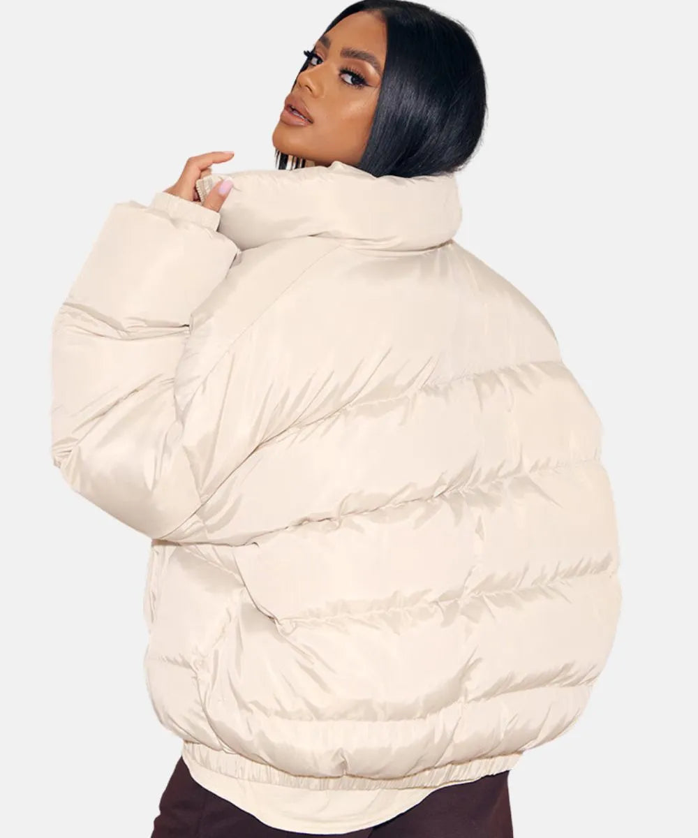 Cream Extreme Oversized Puffer Jacket