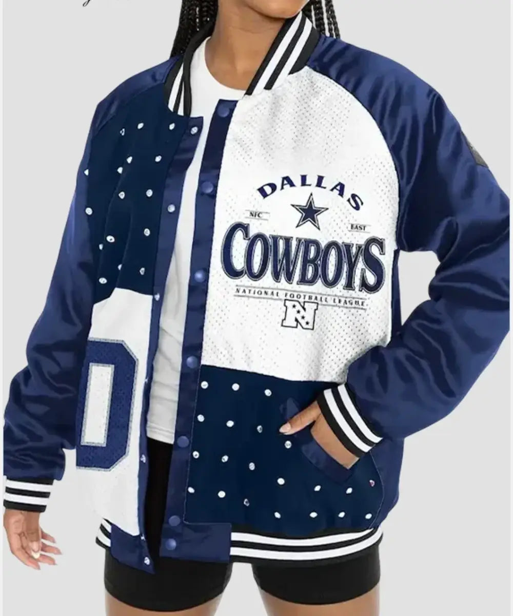 DallasCowboysSatinBomberJacket