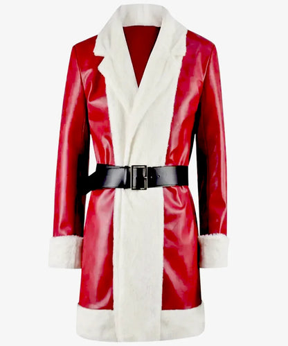 DavidHarbourViolentNightSantaRedandWhiteLongleatherCoat