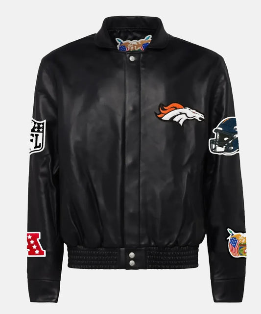 DenverBroncosJeffHamiltonLeatherJacket