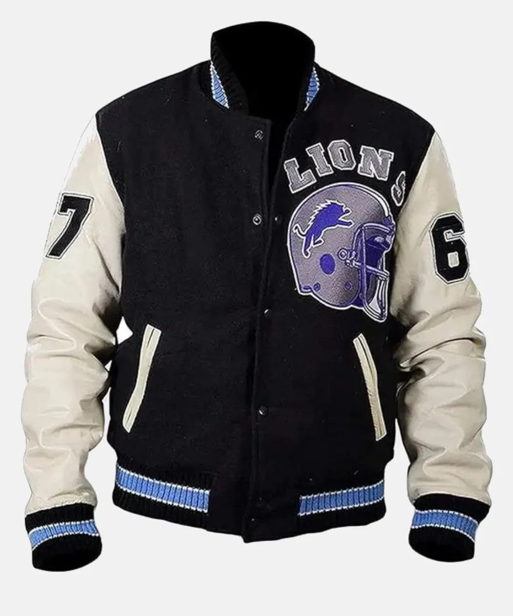 DetriotlionsVarsityjacketwithOffwhiteSleeve