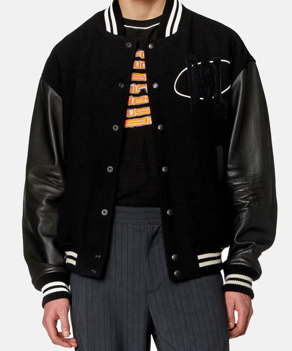 DieselBomberWoolLeatherVarsityJacket