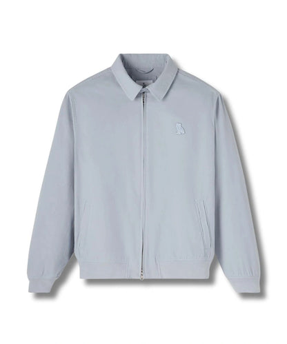 Garment Dyed Harrington Blue Jacket For Mens