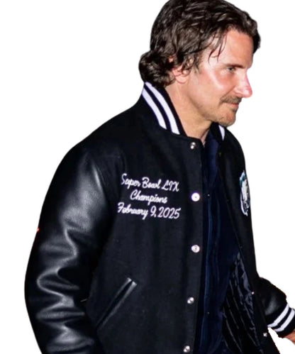 Gigi Hadid 30th Birthday Bradley Cooper Philadelphia Eagles Jacket Black