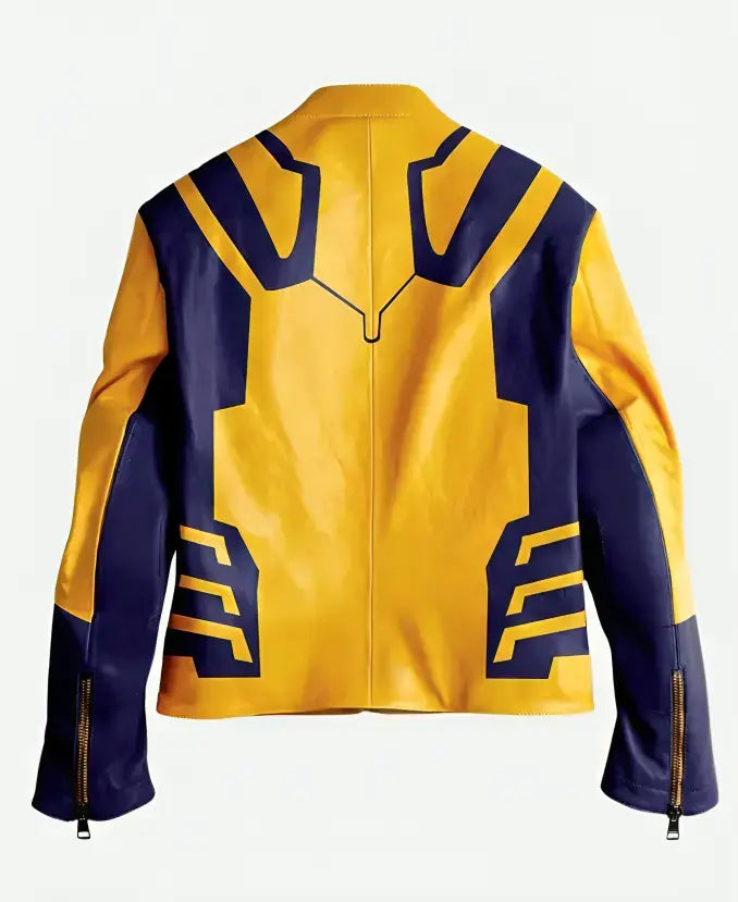Hugh Jackman Deadpool Wolverine Logan Yellow Leather Jacket For Sale