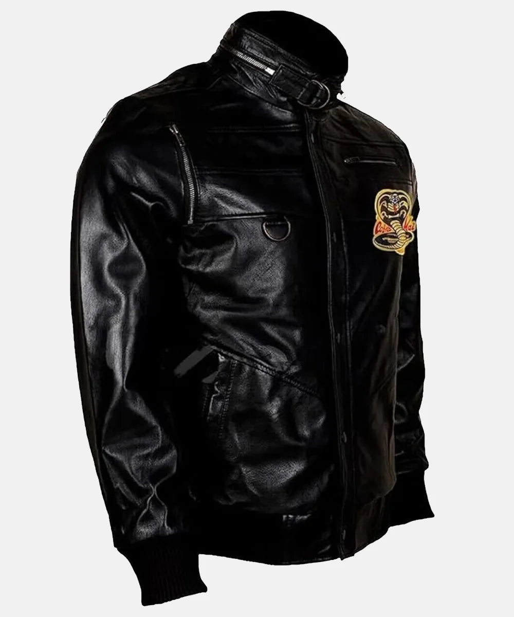 KidCobraKaiTheKarateBlackLeatherJacket