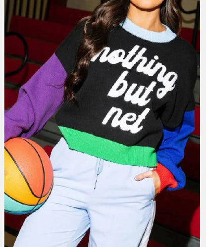 KimMulkeyColorblockNothingButNetSweater