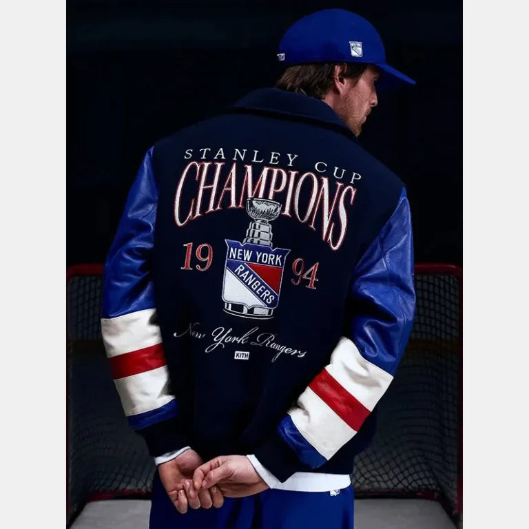 KithxNewYorkRangers1994StanleyCupChampionsBlueBomberJacket