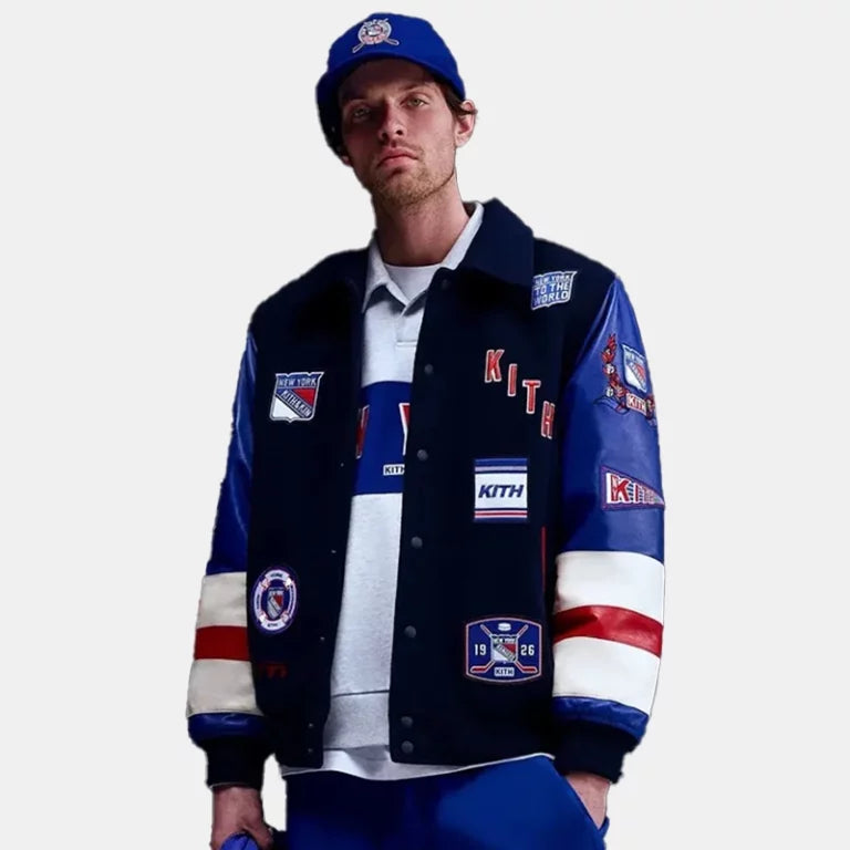 KithxNewYorkRangers1994StanleyCupChampionsBlueBomberVarsityJacket