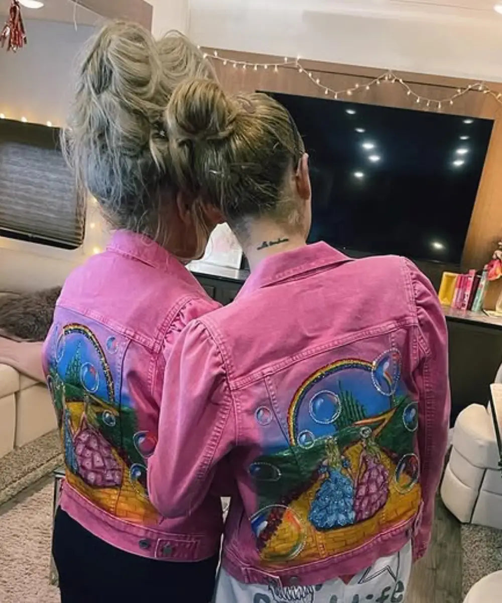 KristinChenowethGiftedArianaGrandeGlindaPinkDenimJacket