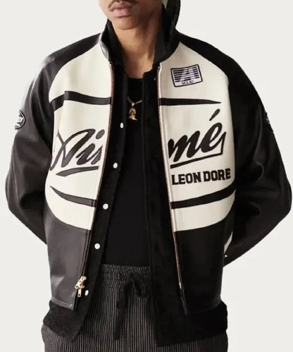 LeBron James Aime Leon Dore Cafe Racer Leather Jacket