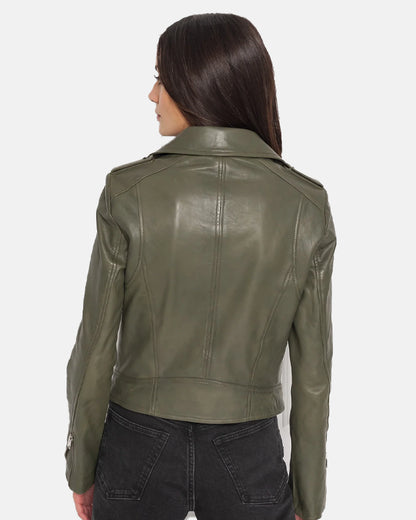 Leather Removable Hooded Leather Biker Jacket