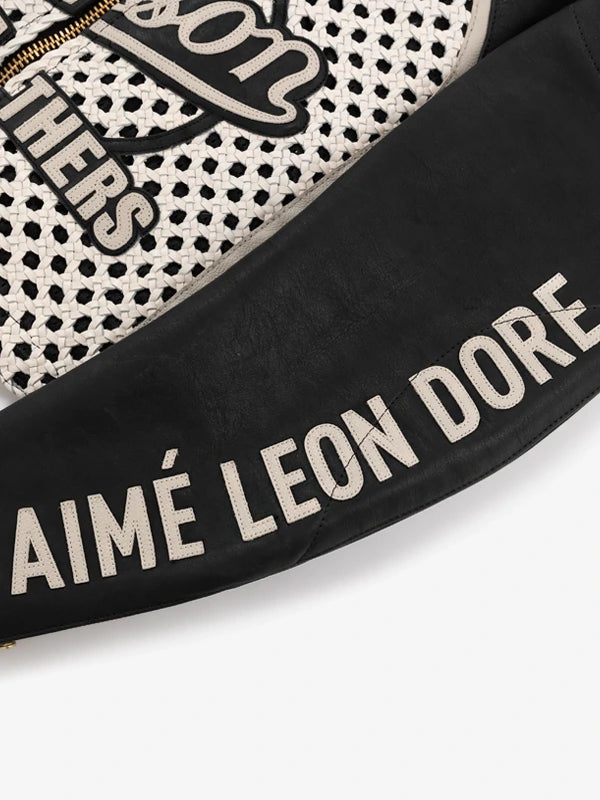 Lebron James Aime Leon Dore Black Leather Jacket