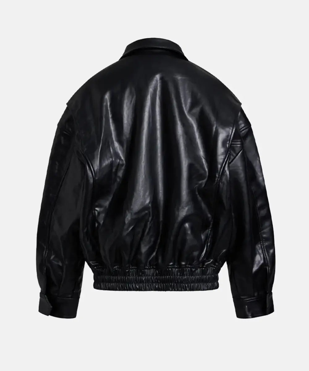 LionessKennyoversizedLeatherBomberJacket