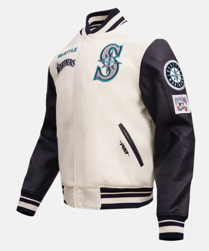 MLBSeattleMarinersRetroClassicVarsityJacketOnSale