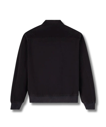 Men's Cotton Garment Dyed Harrington Jacket Black