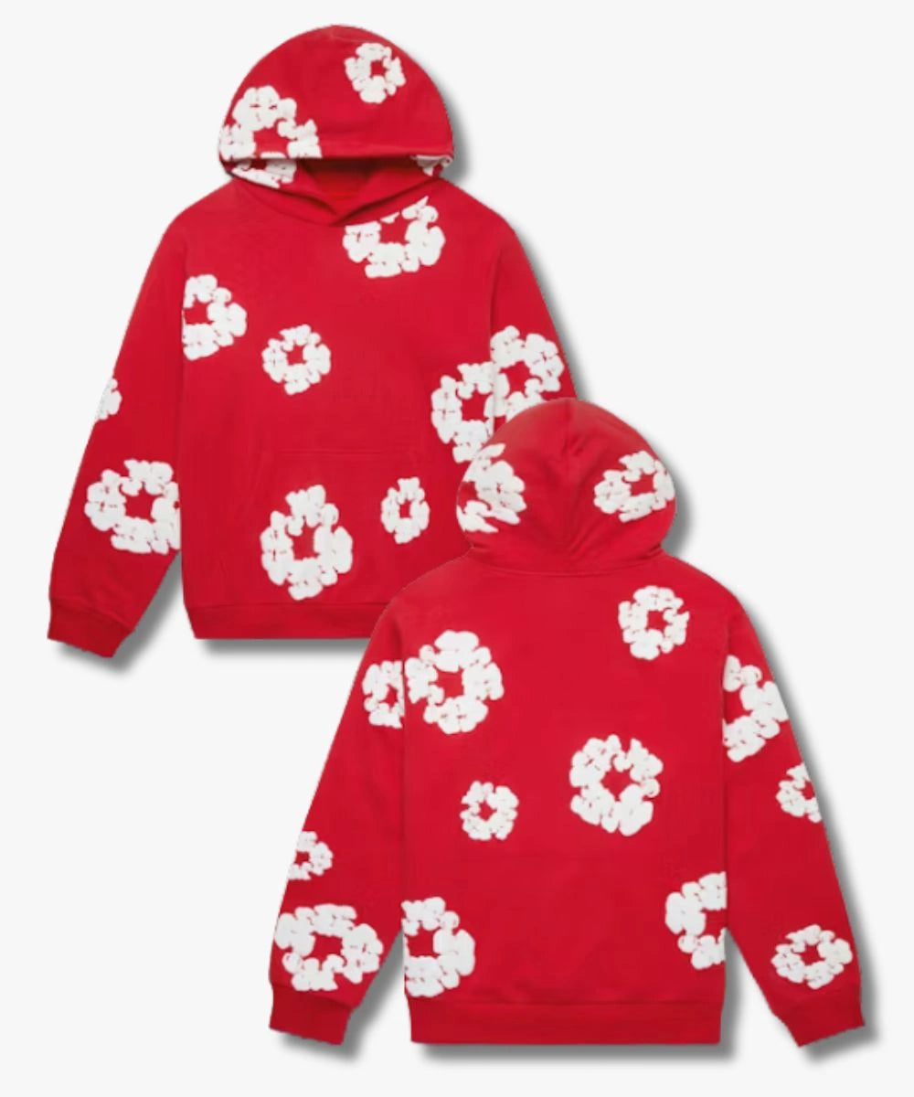 Men's Denim Tears Red Pullover Hoodie