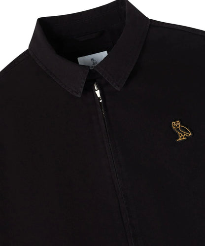 Men's Garment Dyed Harrington Jacket Black