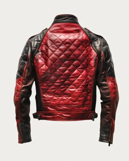 Mens Vintage Ferrari F1 Racing Leather Jacket