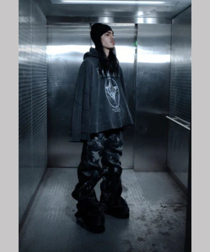 Mens Brotherly Love Magie Cape Black Hoodie