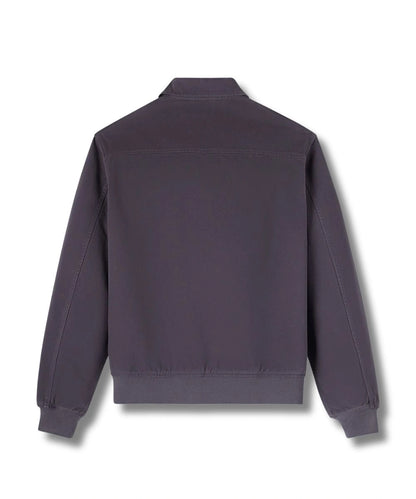 Mens Cotton Garment Dyed Harrington Purple Jacket