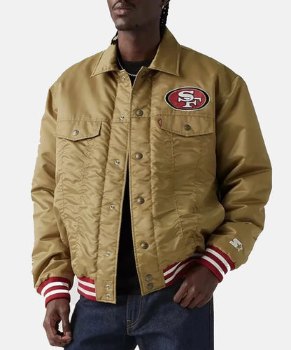 MensLevisxStarterSanFrancisco49ersBomberJacket