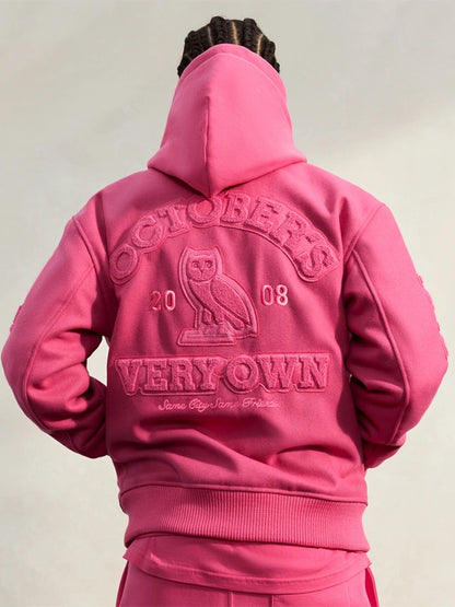 MensOctober_sVeryOwnOVOValentinePinkVarsityJacket