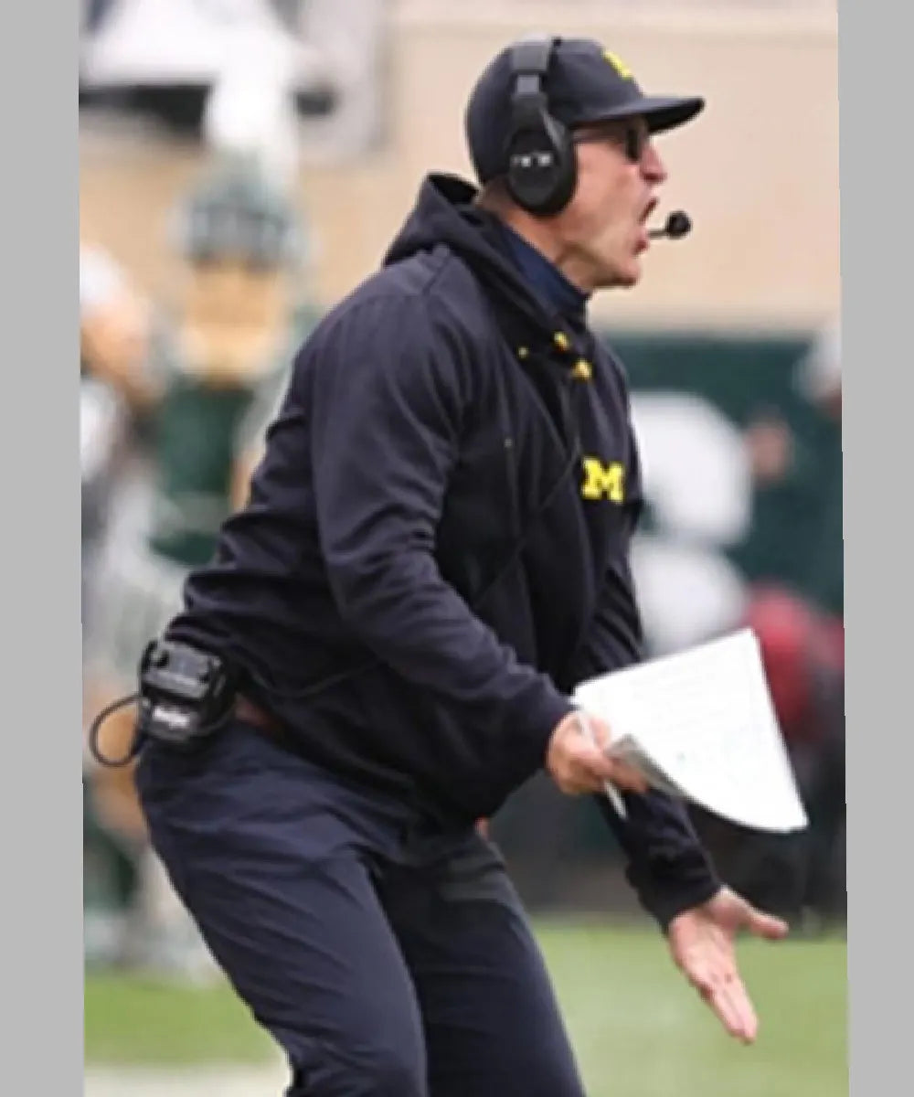 Michigan Wolverines Coach Blue Jim Harbaugh Hoodie