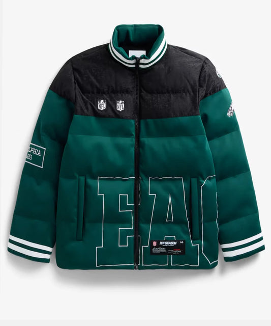 MidnightGreenPhiladelphiaEaglesOffSeasonxNFLPufferJacket