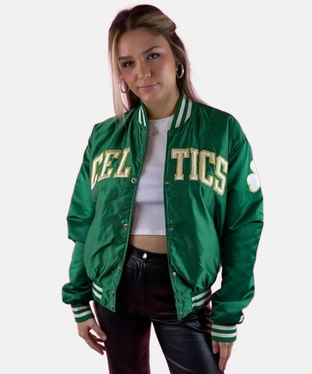 NBAChampion2024BostonCelticsStarterBomberGreenJacketForSale