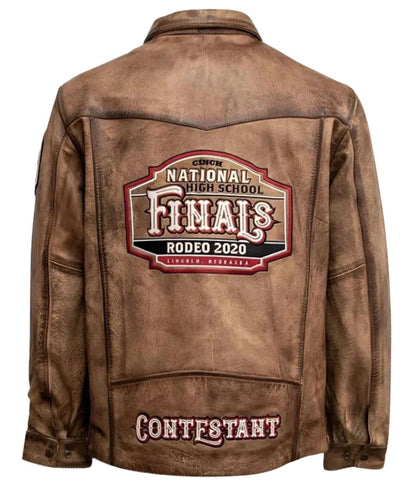 NHSFR 2025 Contestant Brown Leather Jacket