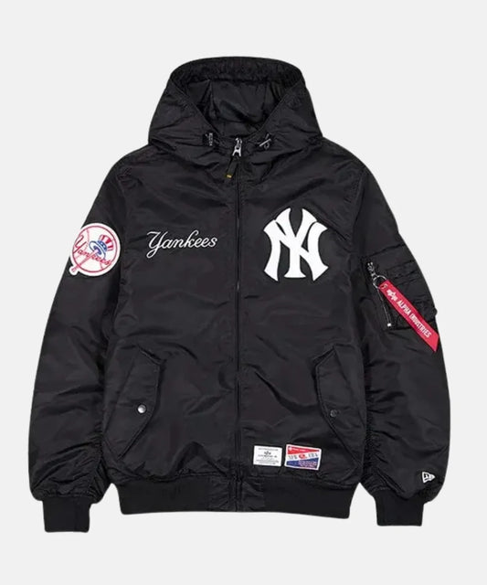 NewYorkYankeesxAlphaIndustriesxNewEraBlackJacket