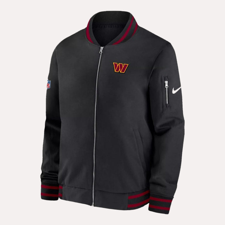 NikeWashingtonCommandersBlackBomberJacket