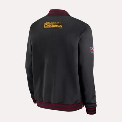 NikeWashingtonCommandersbomberJacketwithRedStripe