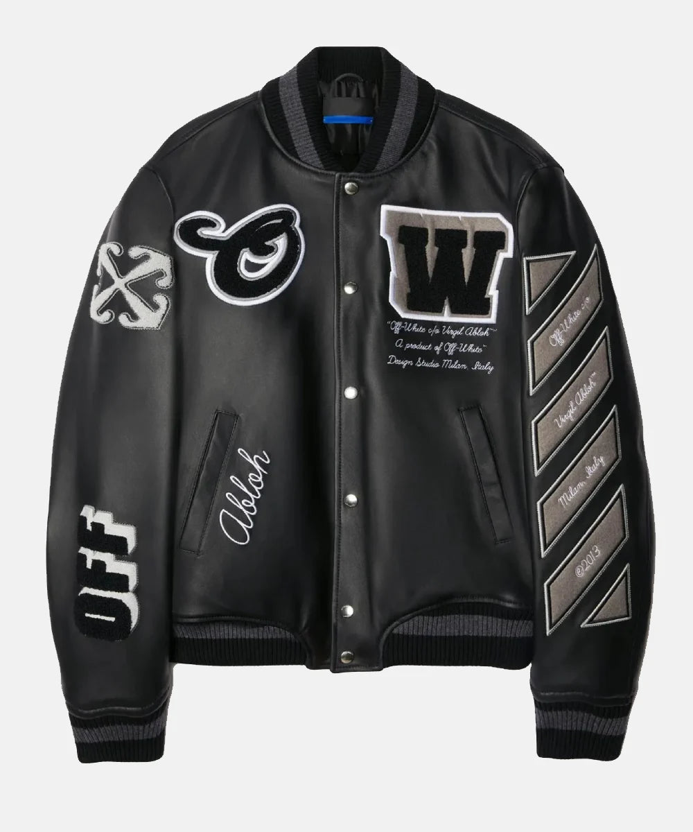 Off-WhiteMoonLeatherVarsityJacket