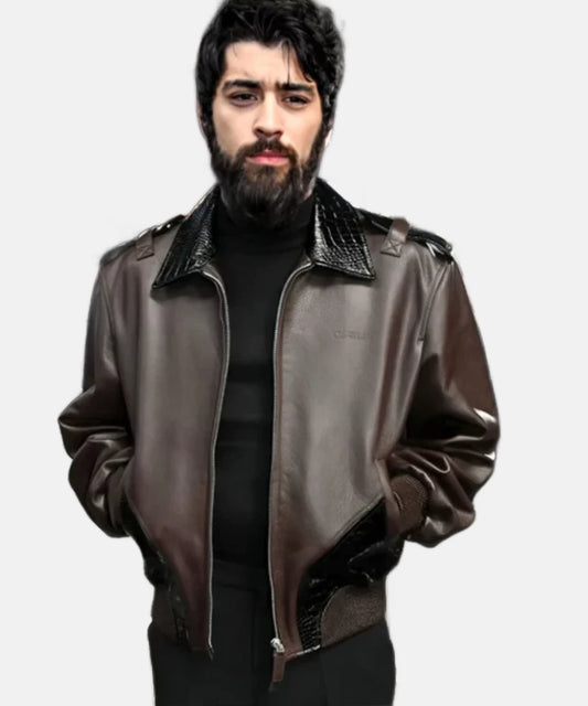 Off WhiteShow2024ZaynMalikLeatherJacket