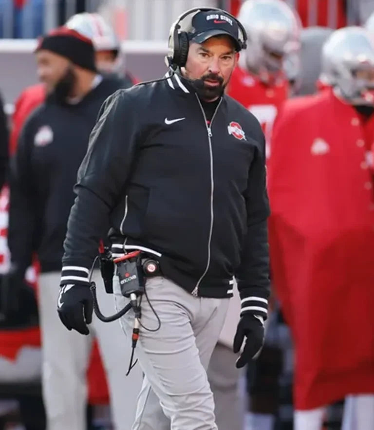 OhioStateBuckeyesRyanDayBlackBomberJacket