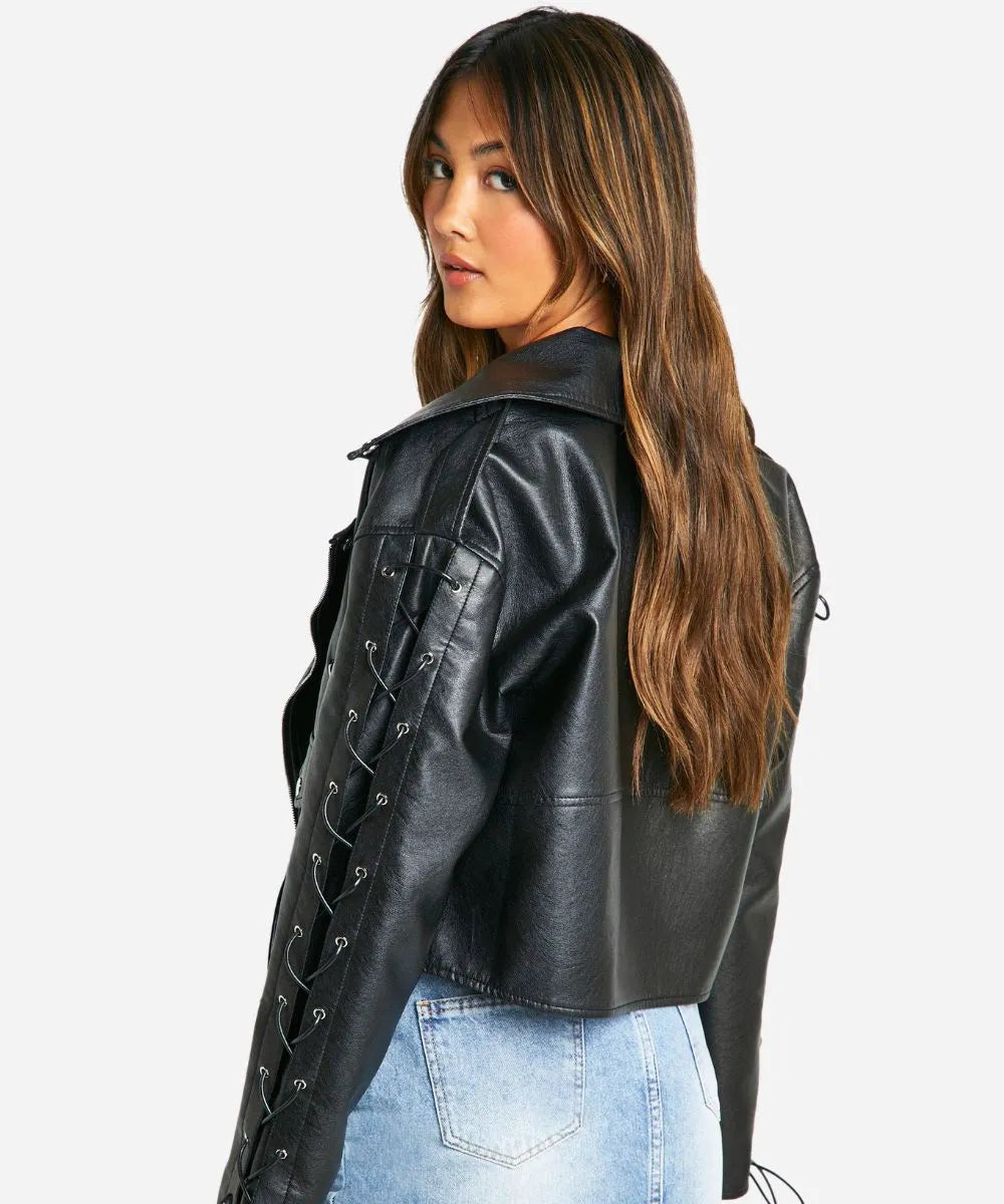 Oversized Biker Leather Jacket