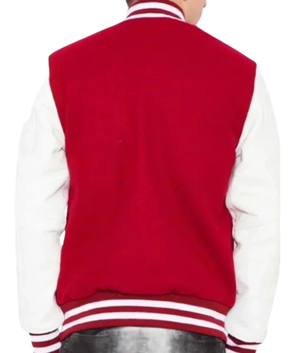 Pharrell Williams Princess Anne High School Letterman Red & White Jacket