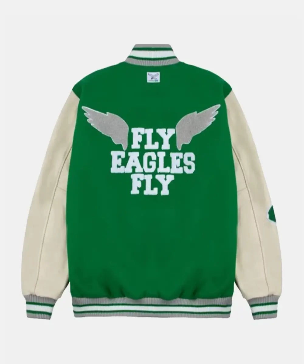 PhiladelphiaEaglesGOLFWANGLettermanJacket