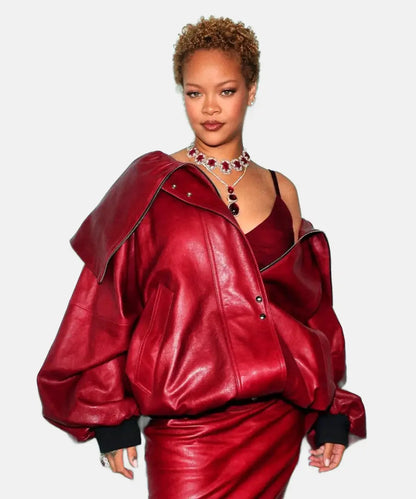 RihannaFentyHairLosAngelesLaunchPartyJacket