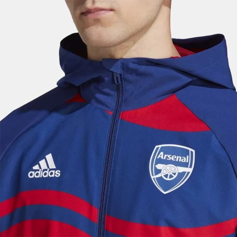 Royal Blue And Red Arsenal Stadium Windbreaker Jacket