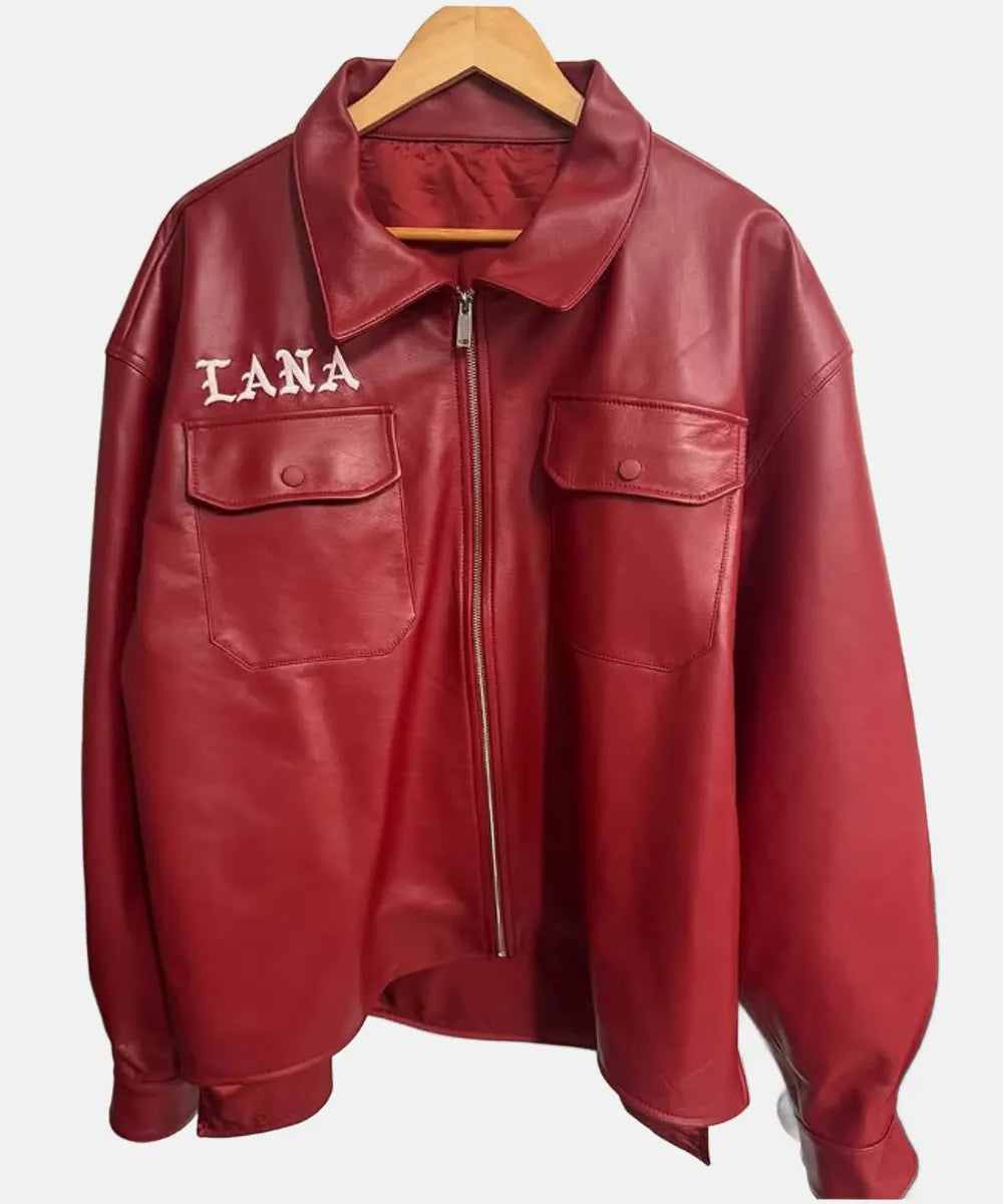SZA Born x Raised Red Leather Jacket