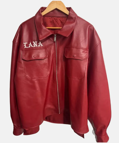 SZA Born x Raised Red Leather Jacket