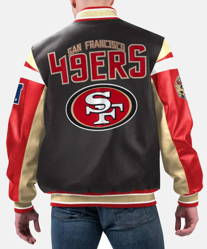 SanFrancisco49ersBlackLeatherJacket