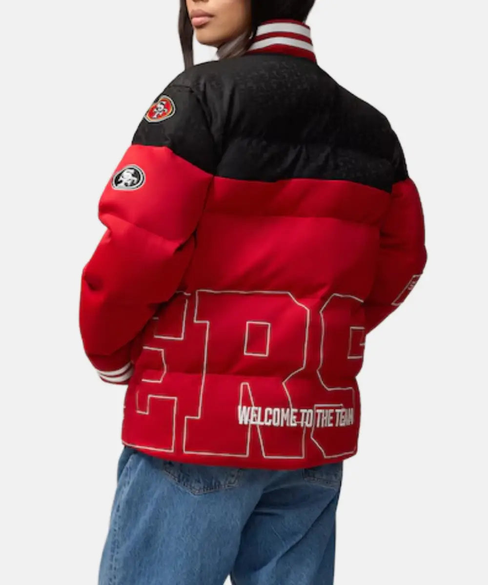 SanFrancisco49ersOffSeasonxNFLRedPufferJacket