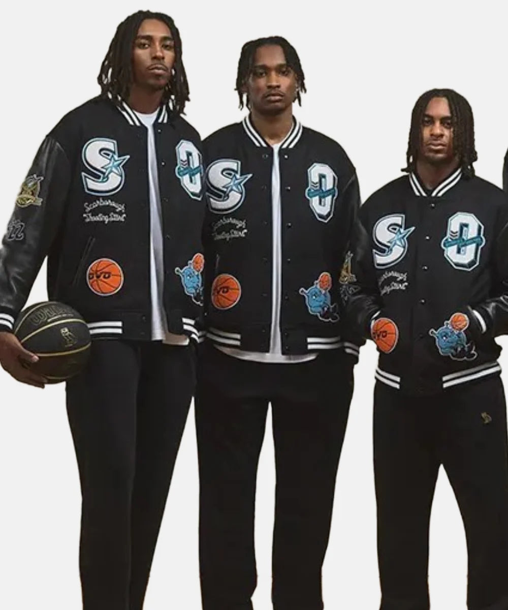 ScarboroughxOVOShootingStarsBasketballVarsityBomberJacket