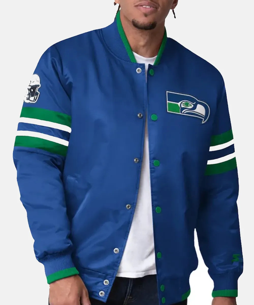 SeattleSeahawksScoutI_nbsp_VarsityFull SnapSatinJacket