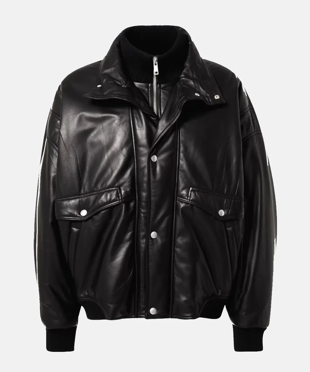 SebastianStanPradaOversizedLeatherJacket