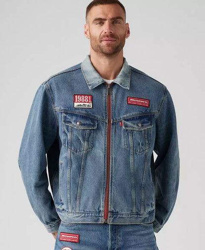 Shop Levis X Mclaren Racing Heritage Trucker Jacket For Men And Women On Sale